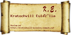 Kratochvill Eulália névjegykártya